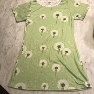 Urban Smalls Green Dandelion print dress